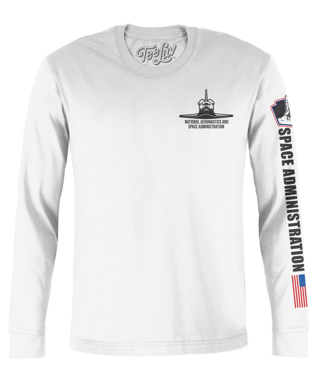 NASA Shuttle Long Sleeve T-Shirt - White