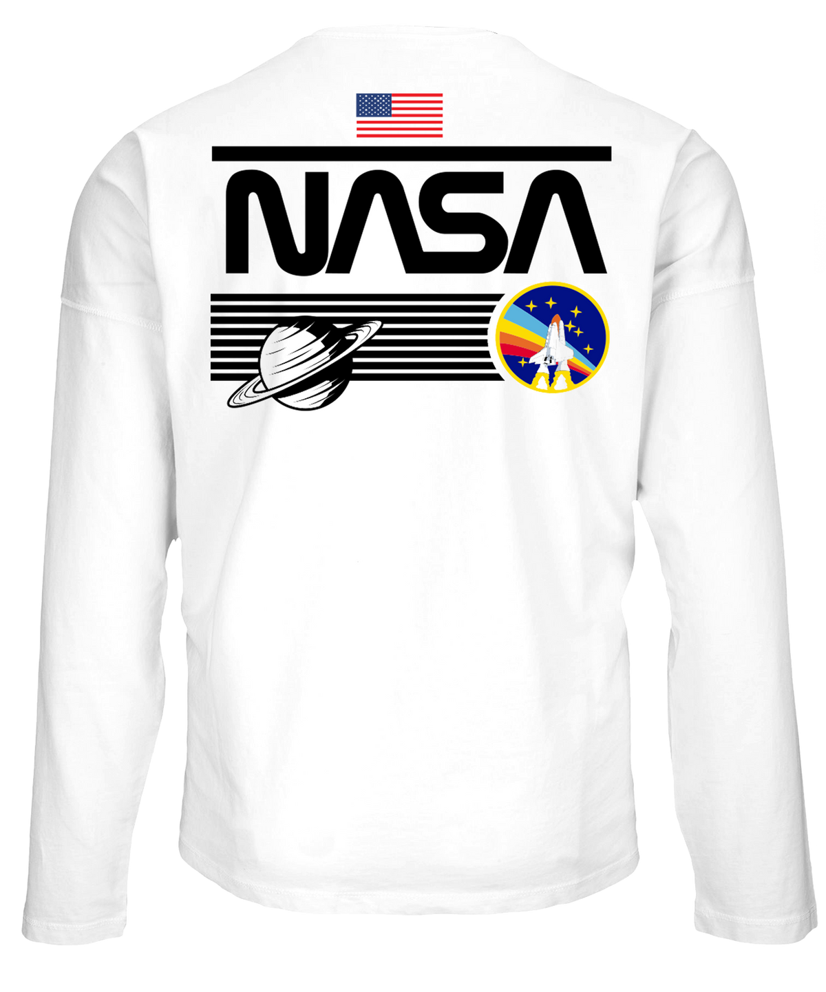 NASA Shuttle Long Sleeve T-Shirt - White