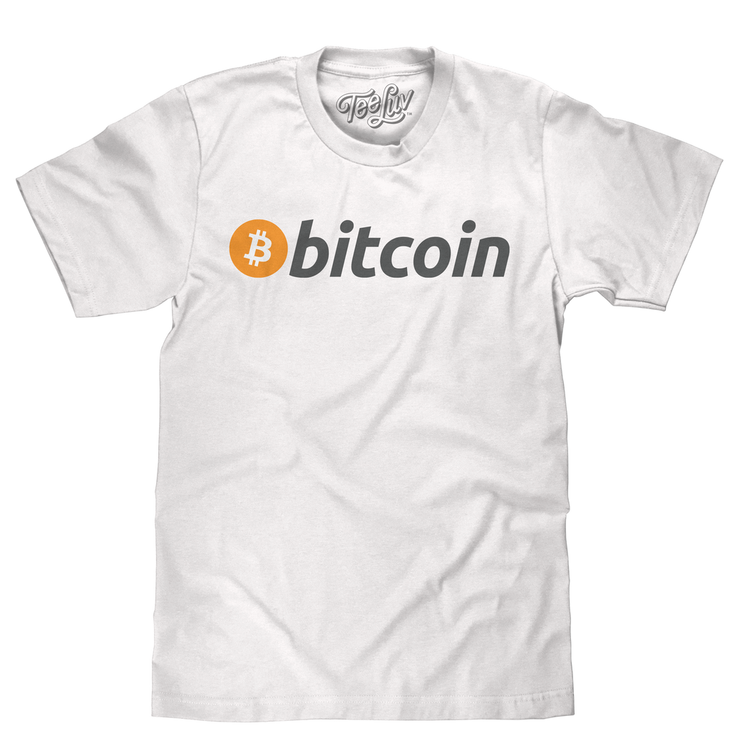Bitcoin Cryptocurrency Logo T-Shirt - White