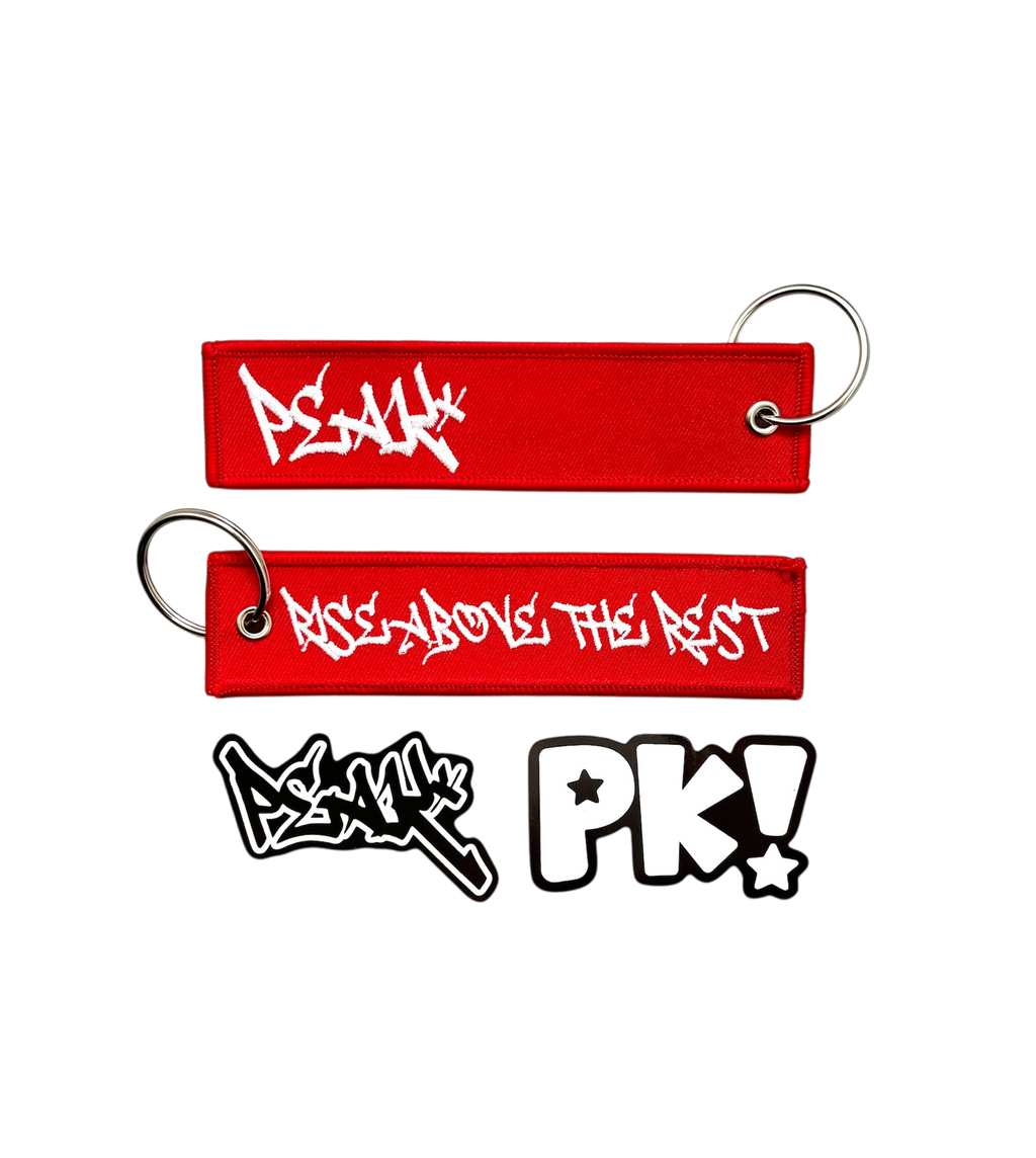 Peak Keychain and Sticker Pack