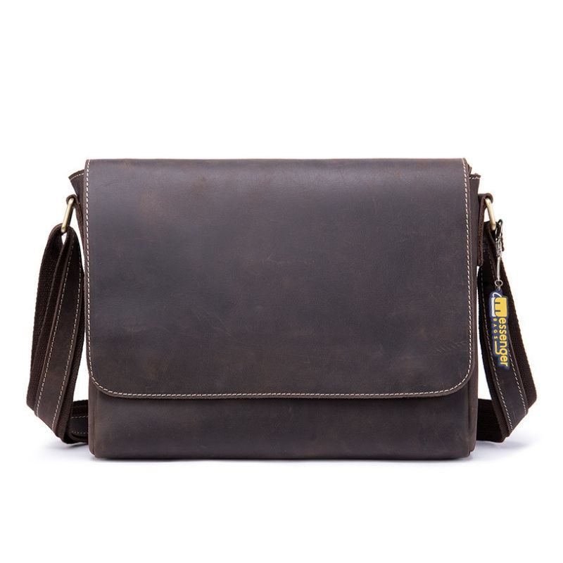 Medium Leather Messenger Bag