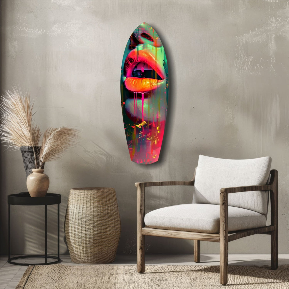 Colorful Lips V13 Glass Wall Art
