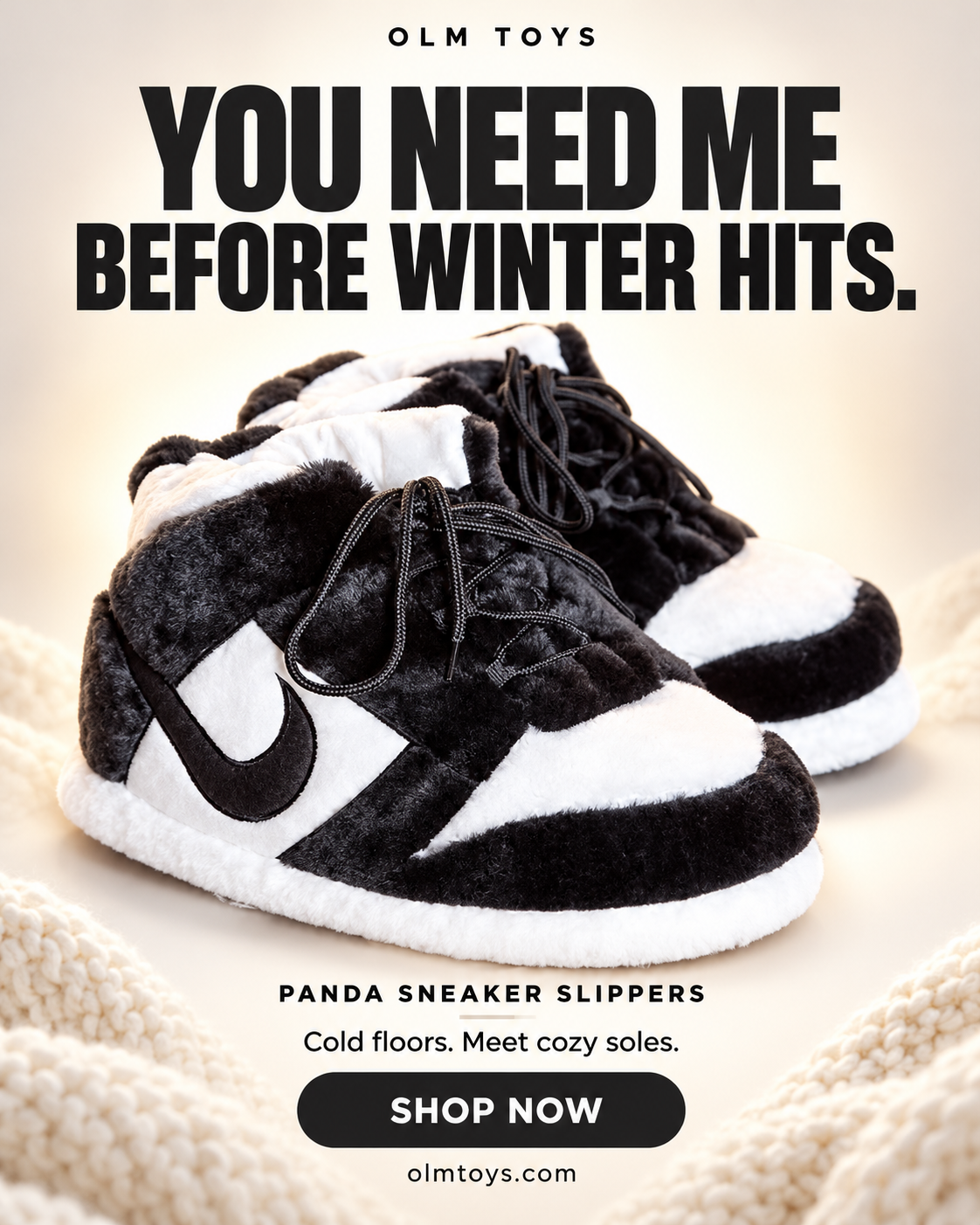 panda sneaker slippers